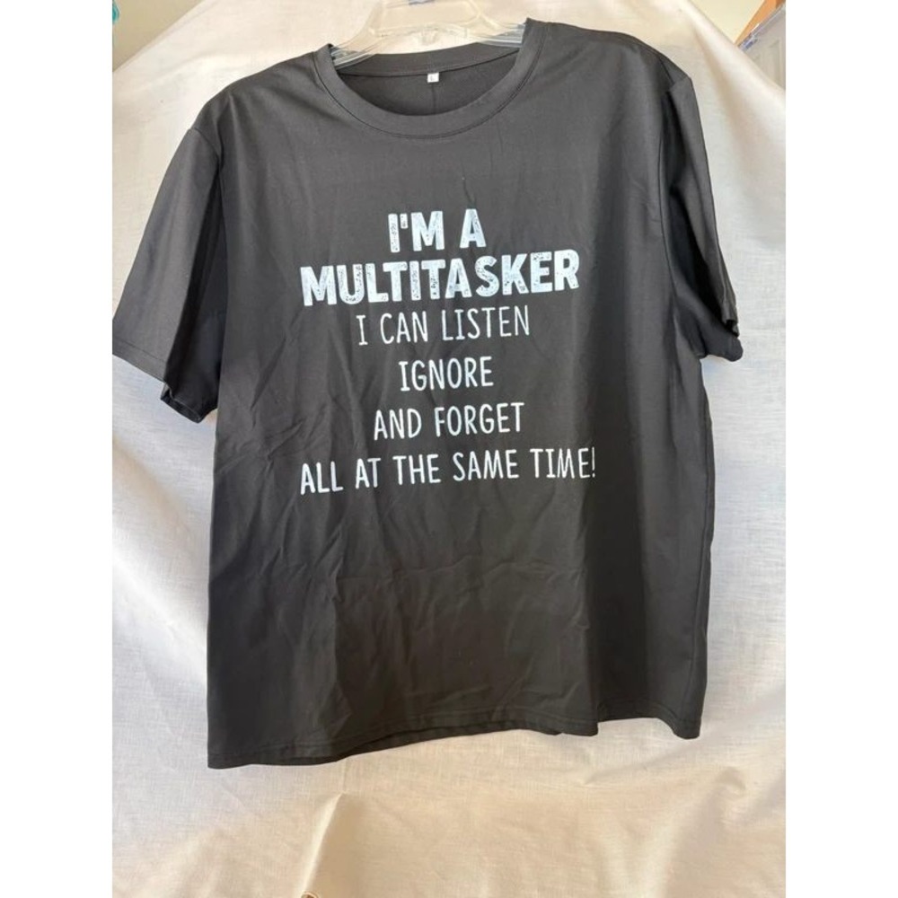Funny Graphic T-Shirt L Black